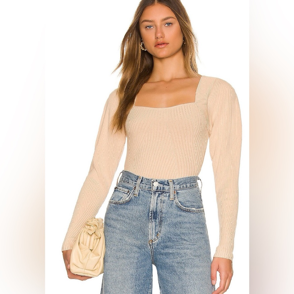Lovers + Friends Cream Long Sleeve Sweater